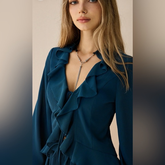 Commense Teal Mini Skirt and matching Top - Picture 4 of 7